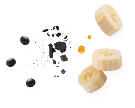 チャコールバナナスムージーフルーツ